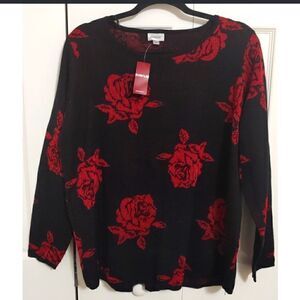Women's Sweater by Avenue With Roses NWT Size 14/16